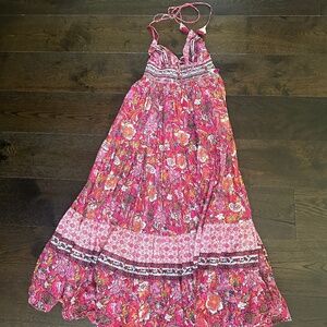 Free People Real Love Pink Halter Maxi Dress